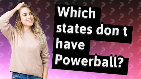 what states don't have powerball